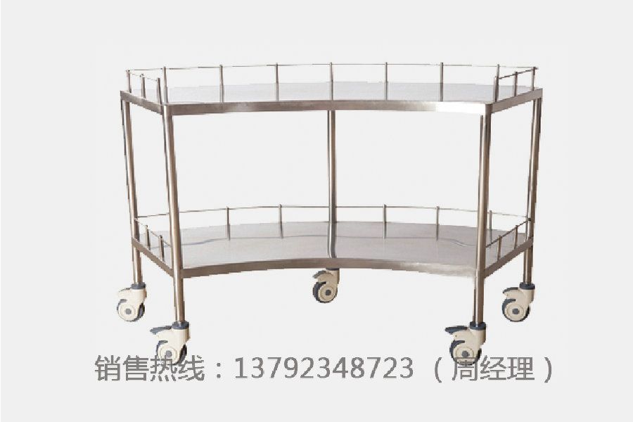 b9 不銹鋼扇形器械臺(tái)車(尺寸可定制)